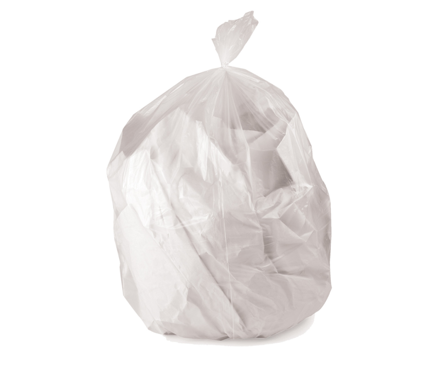 Eco Blend® Max 1.5-Mil. 40-45 Gal. LLDPE Clear Can Liner (38 in. x 50 in., 20/Roll, 100/Case)